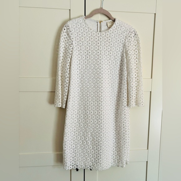 Kate Spade Dress Eyelet White with Sleeves Size 2 - Picture 1 of 3